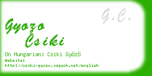gyozo csiki business card